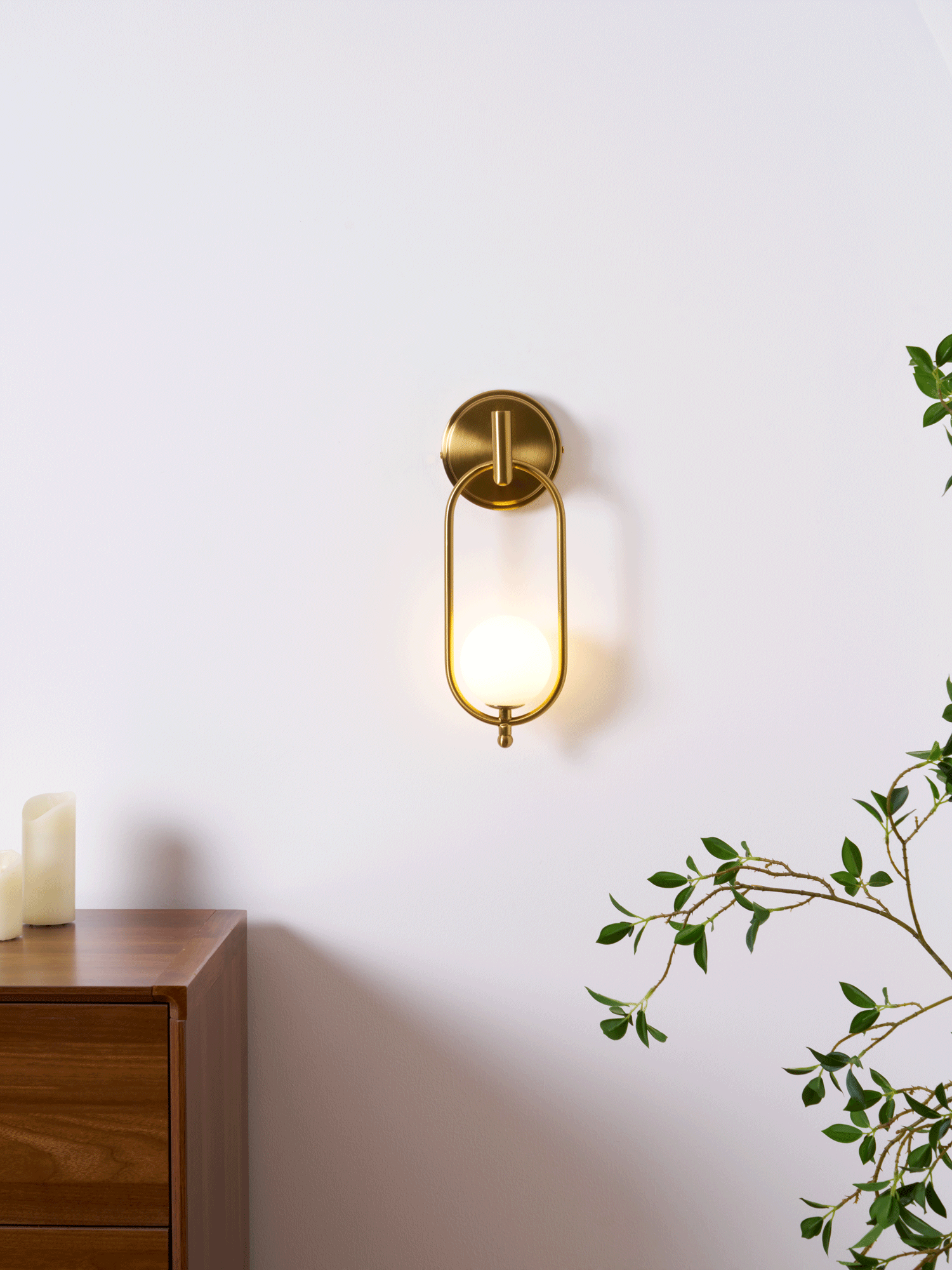 Cumirisra Modern Minimalist Brass Glass Wall Light - Lamp Outdoor