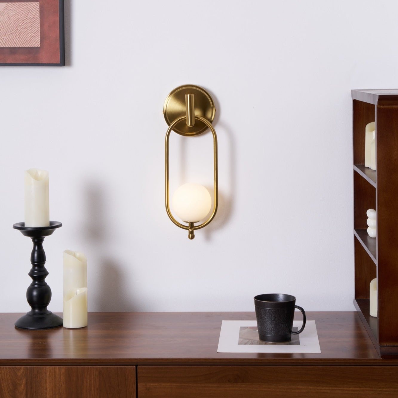 Cumirisra Modern Minimalist Brass Glass Wall Light - Lamp Outdoor