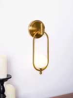 Cumirisra Modern Minimalist Brass Glass Wall Light - Lamp Outdoor