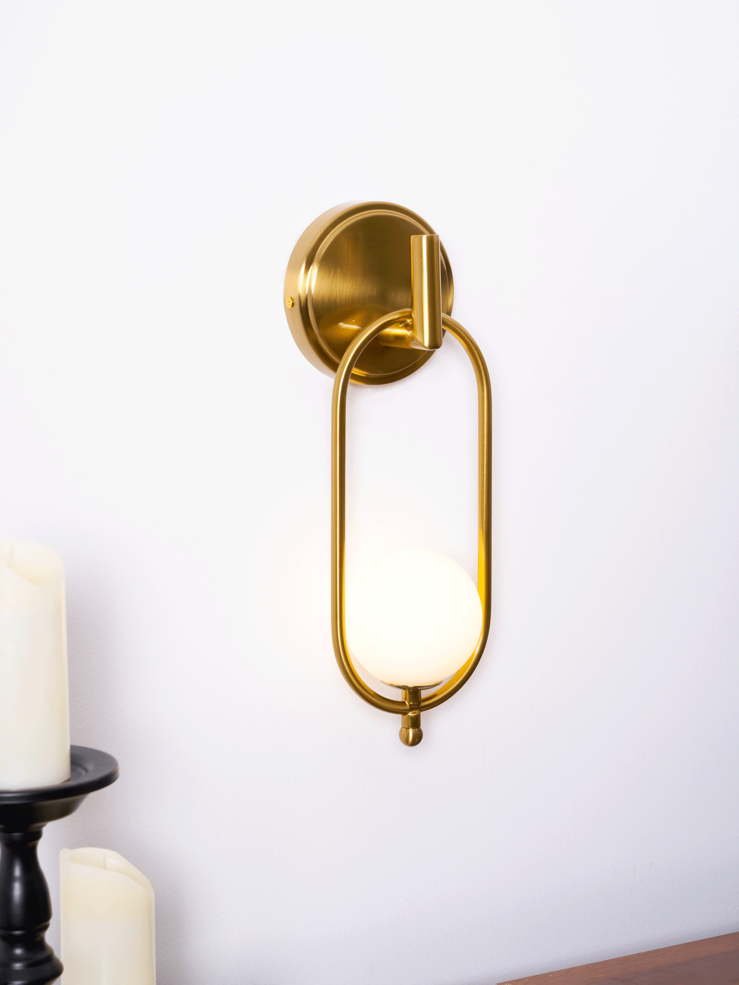 Cumirisra Modern Minimalist Brass Glass Wall Light - Lamp Outdoor