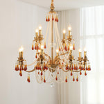 Ormirara Postmodern Luxury Amber Crystal Chandelier - Lamp Outdoor