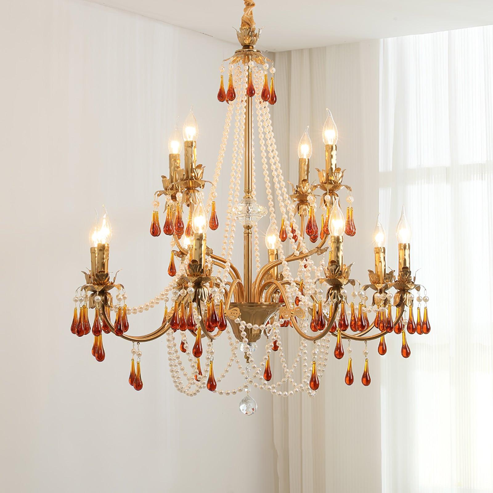 Ormirara Postmodern Luxury Amber Crystal Chandelier - Lamp Outdoor