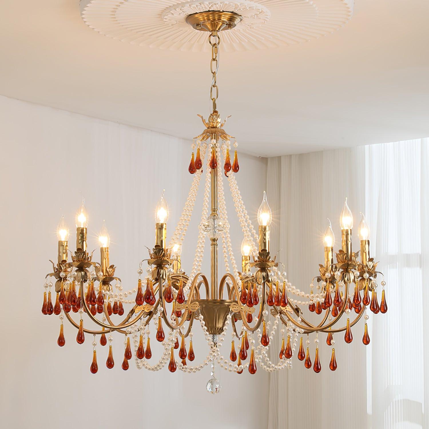 Ormirara Postmodern Luxury Amber Crystal Chandelier - Lamp Outdoor