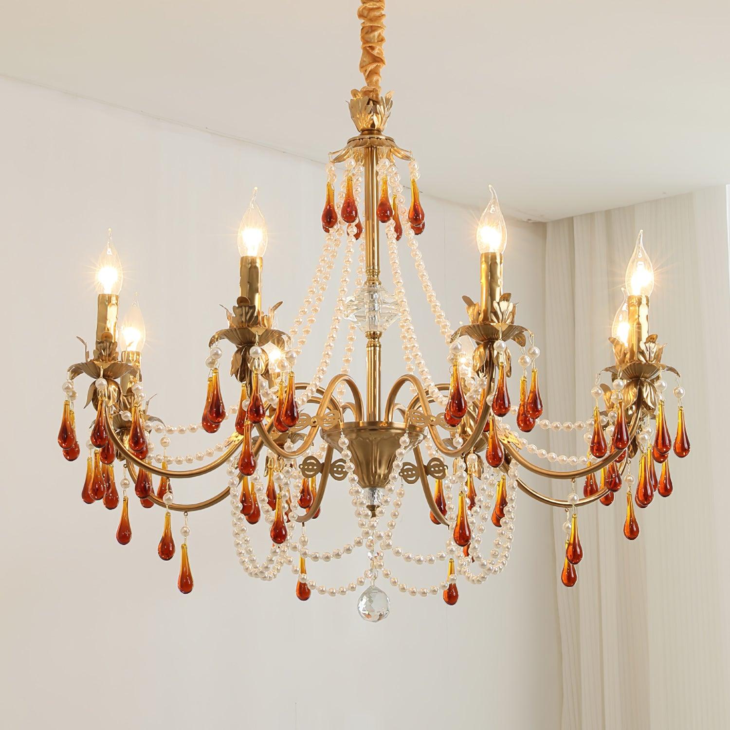 Ormirara Postmodern Luxury Amber Crystal Chandelier - Lamp Outdoor