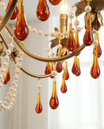 Ormirara Postmodern Luxury Amber Crystal Chandelier - Lamp Outdoor