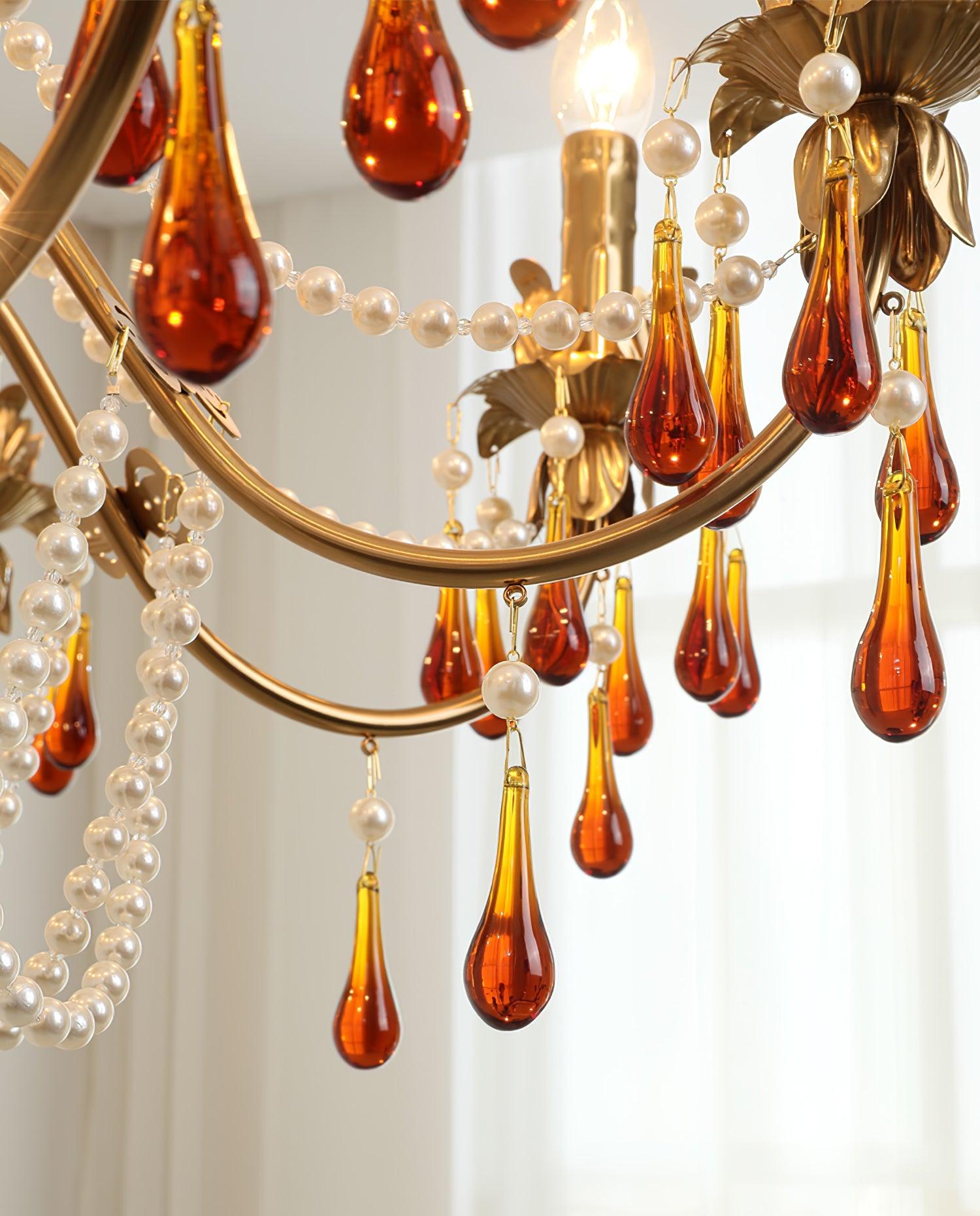 Ormirara Postmodern Luxury Amber Crystal Chandelier - Lamp Outdoor