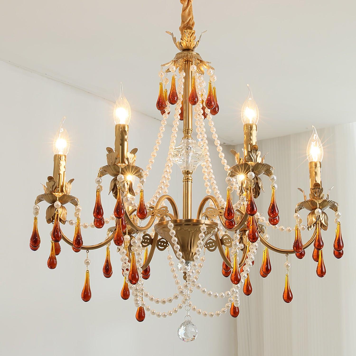 Ormirara Postmodern Luxury Amber Crystal Chandelier - Lamp Outdoor