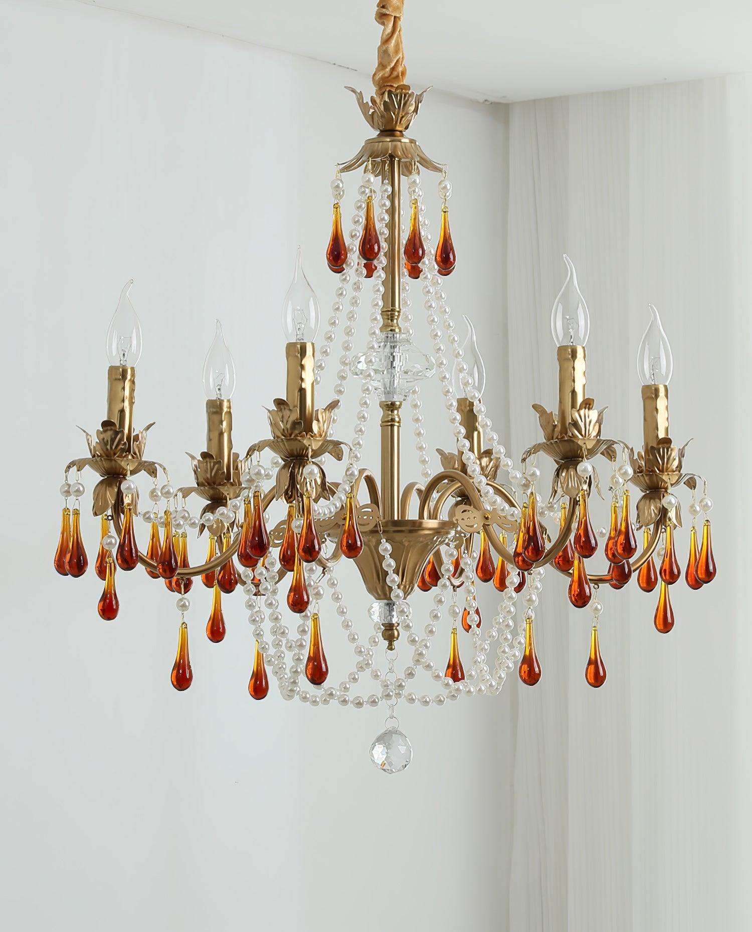 Ormirara Postmodern Luxury Amber Crystal Chandelier - Lamp Outdoor
