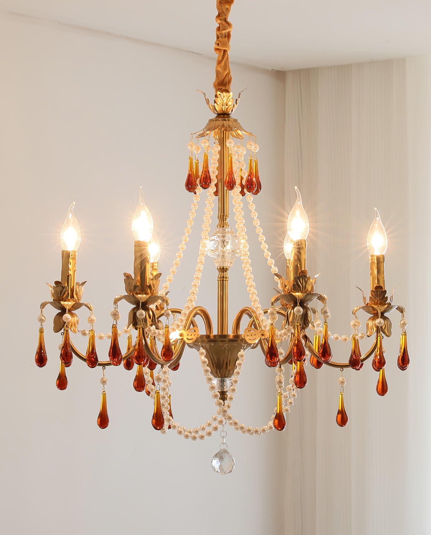 Ormirara Postmodern Luxury Amber Crystal Chandelier - Lamp Outdoor