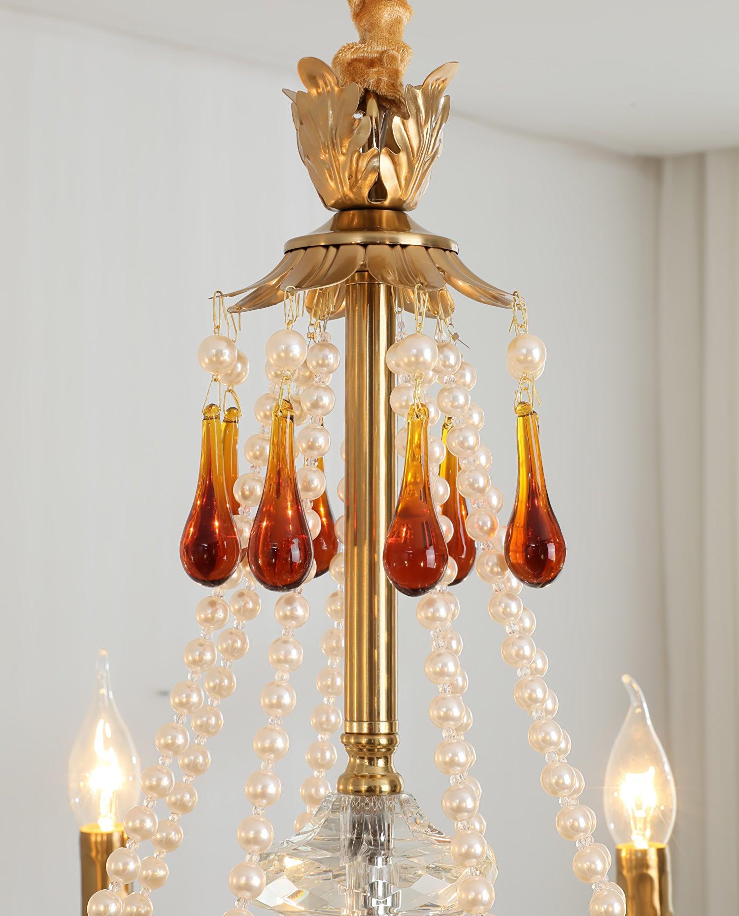 Ormirara Postmodern Luxury Amber Crystal Chandelier - Lamp Outdoor
