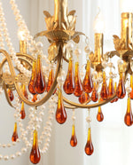 Ormirara Postmodern Luxury Amber Crystal Chandelier - Lamp Outdoor