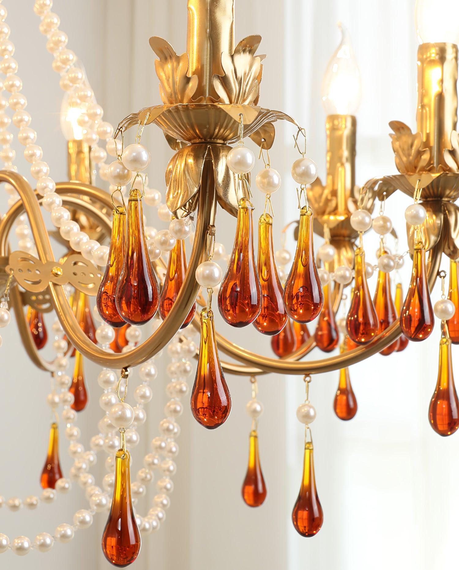 Ormirara Postmodern Luxury Amber Crystal Chandelier - Lamp Outdoor