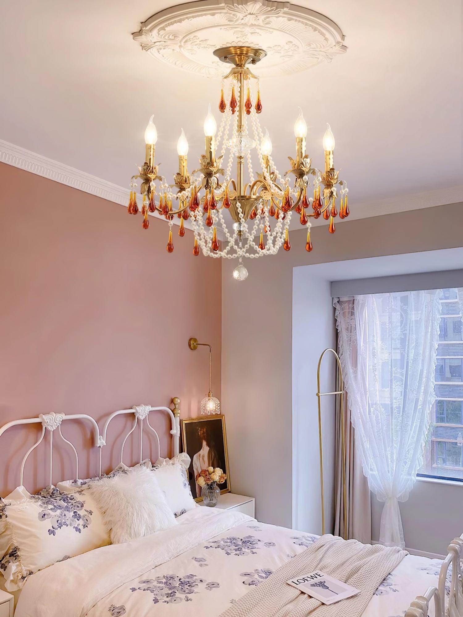 Ormirara Postmodern Luxury Amber Crystal Chandelier - Lamp Outdoor