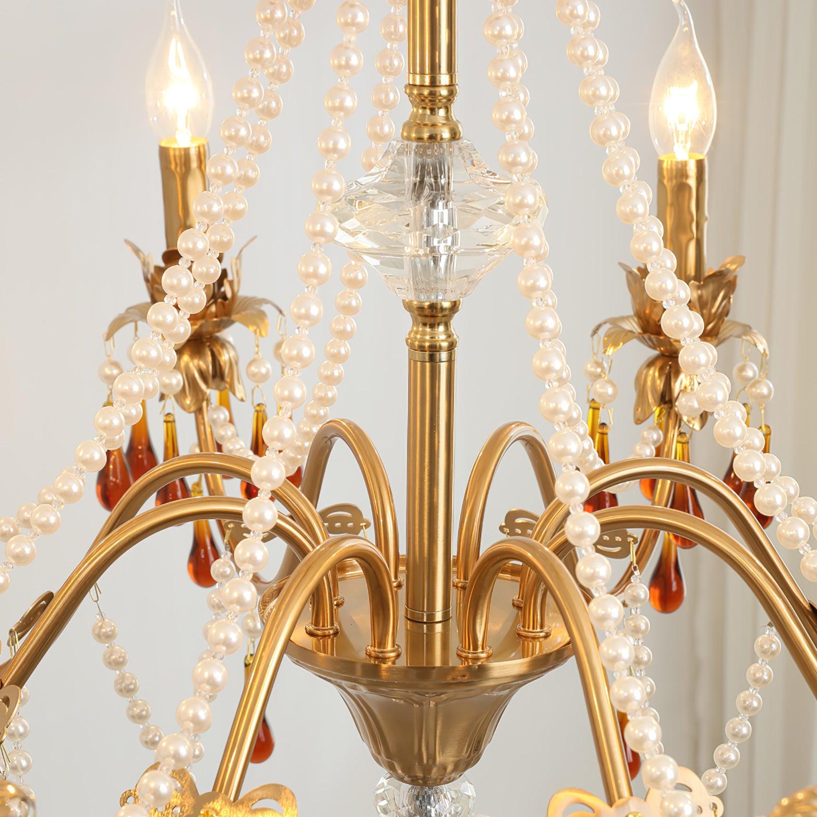 Ormirara Postmodern Luxury Amber Crystal Chandelier - Lamp Outdoor