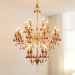 Ormirara Postmodern Luxury Amber Crystal Chandelier - Lamp Outdoor
