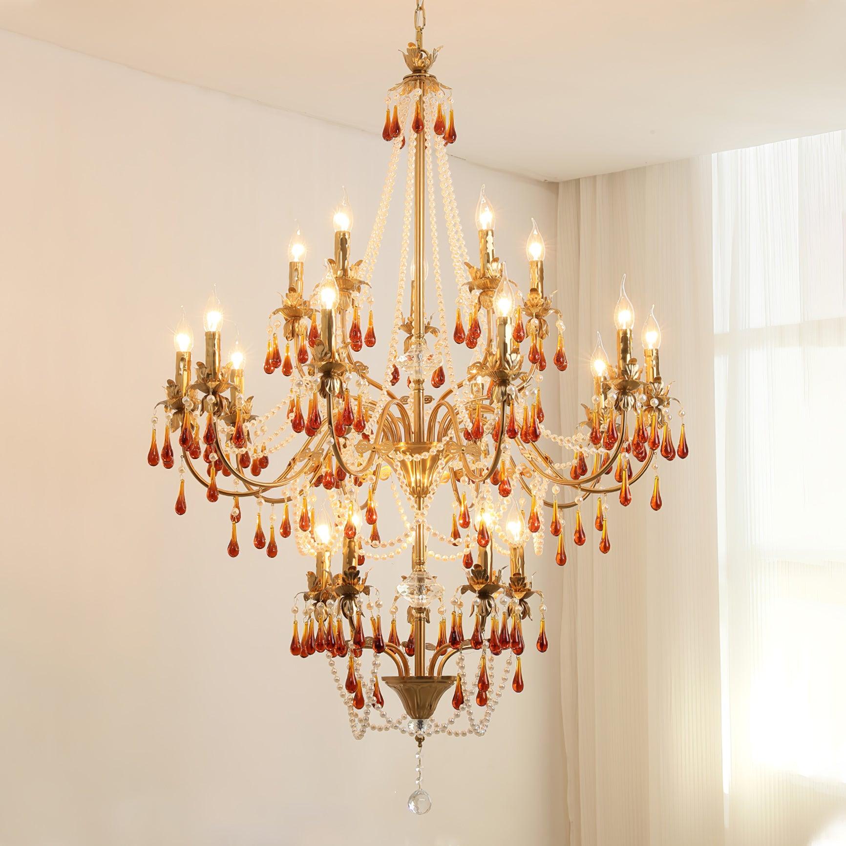 Ormirara Postmodern Luxury Amber Crystal Chandelier - Lamp Outdoor