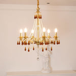 Ormirara Postmodern Luxury Amber Crystal Chandelier - Lamp Outdoor