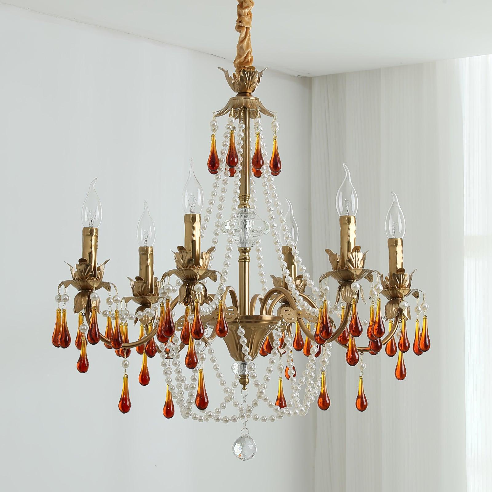 Ormirara Postmodern Luxury Amber Crystal Chandelier - Lamp Outdoor