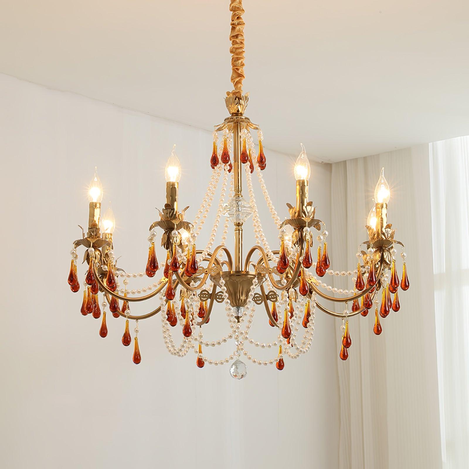 Ormirara Postmodern Luxury Amber Crystal Chandelier - Lamp Outdoor