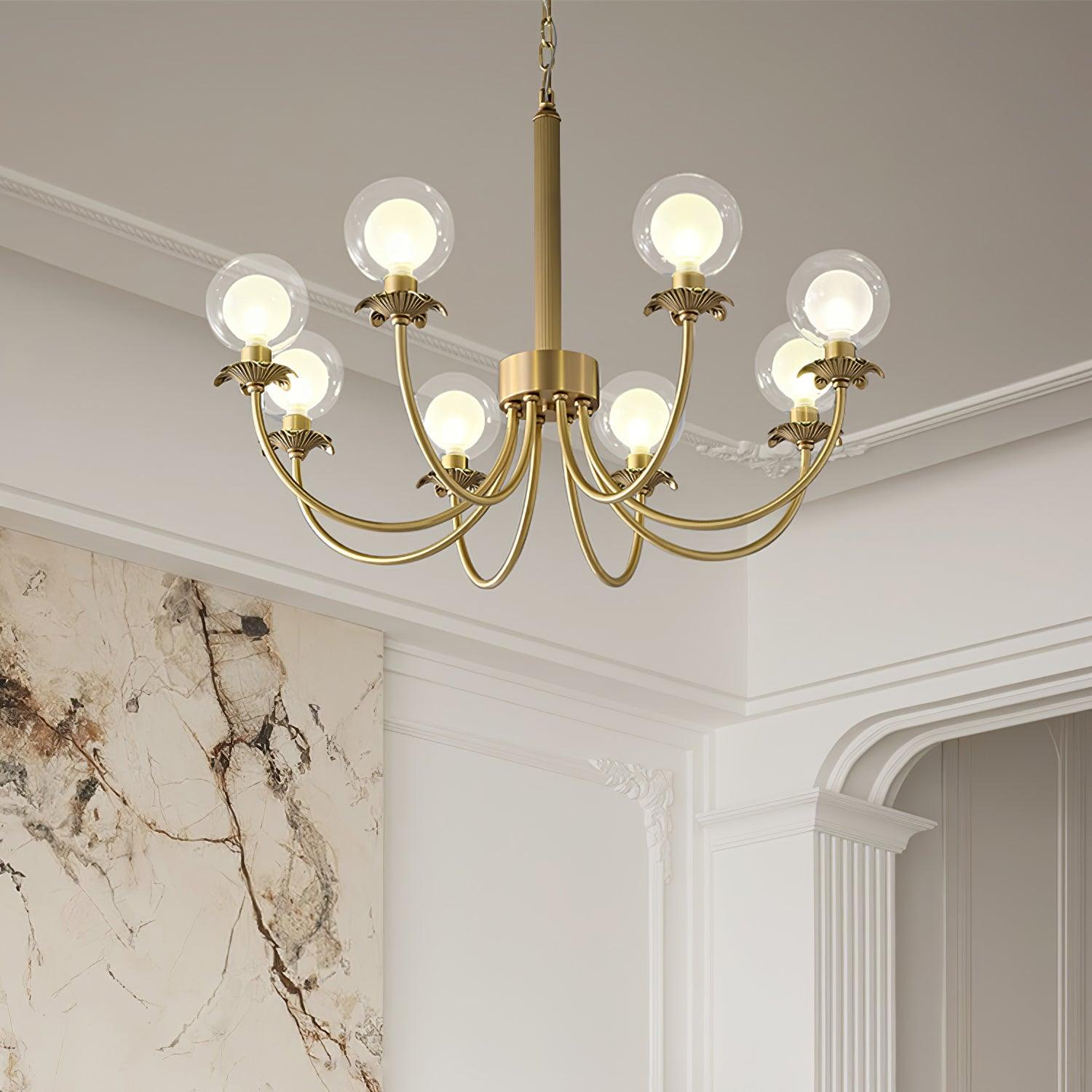 Crown Classic Glass Chandelier - Lamp Outdoor