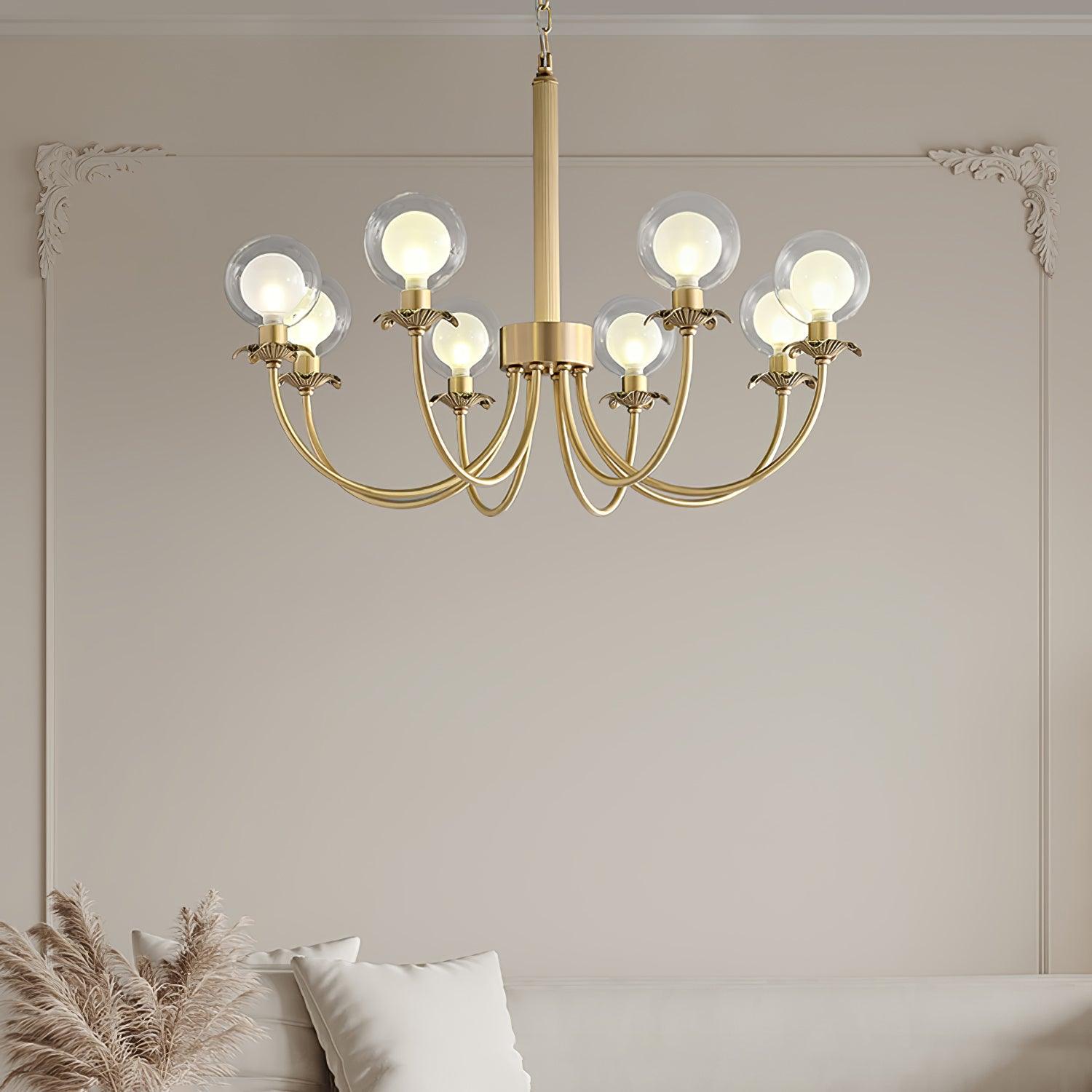 Crown Classic Glass Chandelier - Lamp Outdoor