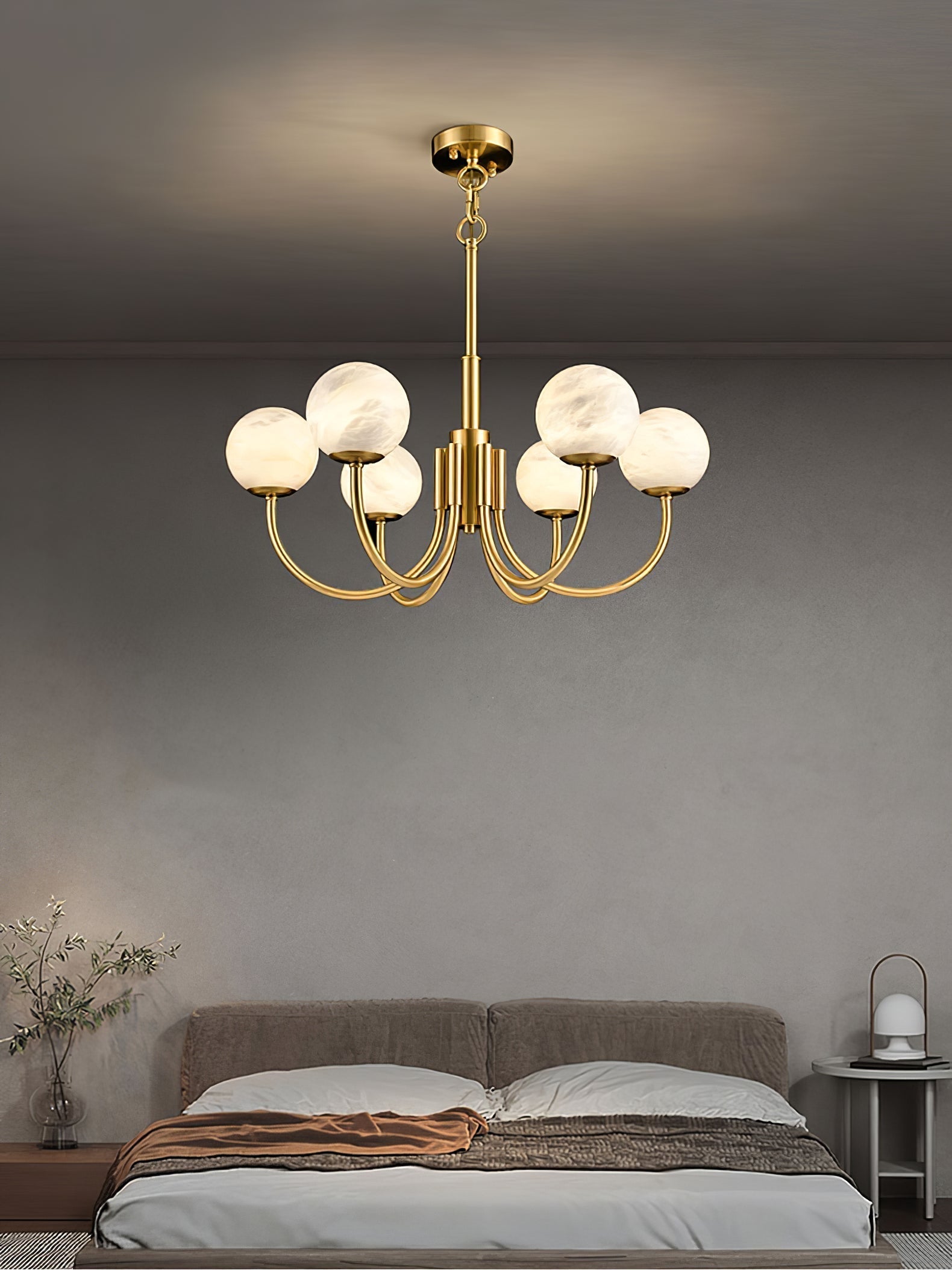 Alira Vintage Alabaster Chandelier Light - Letslighting