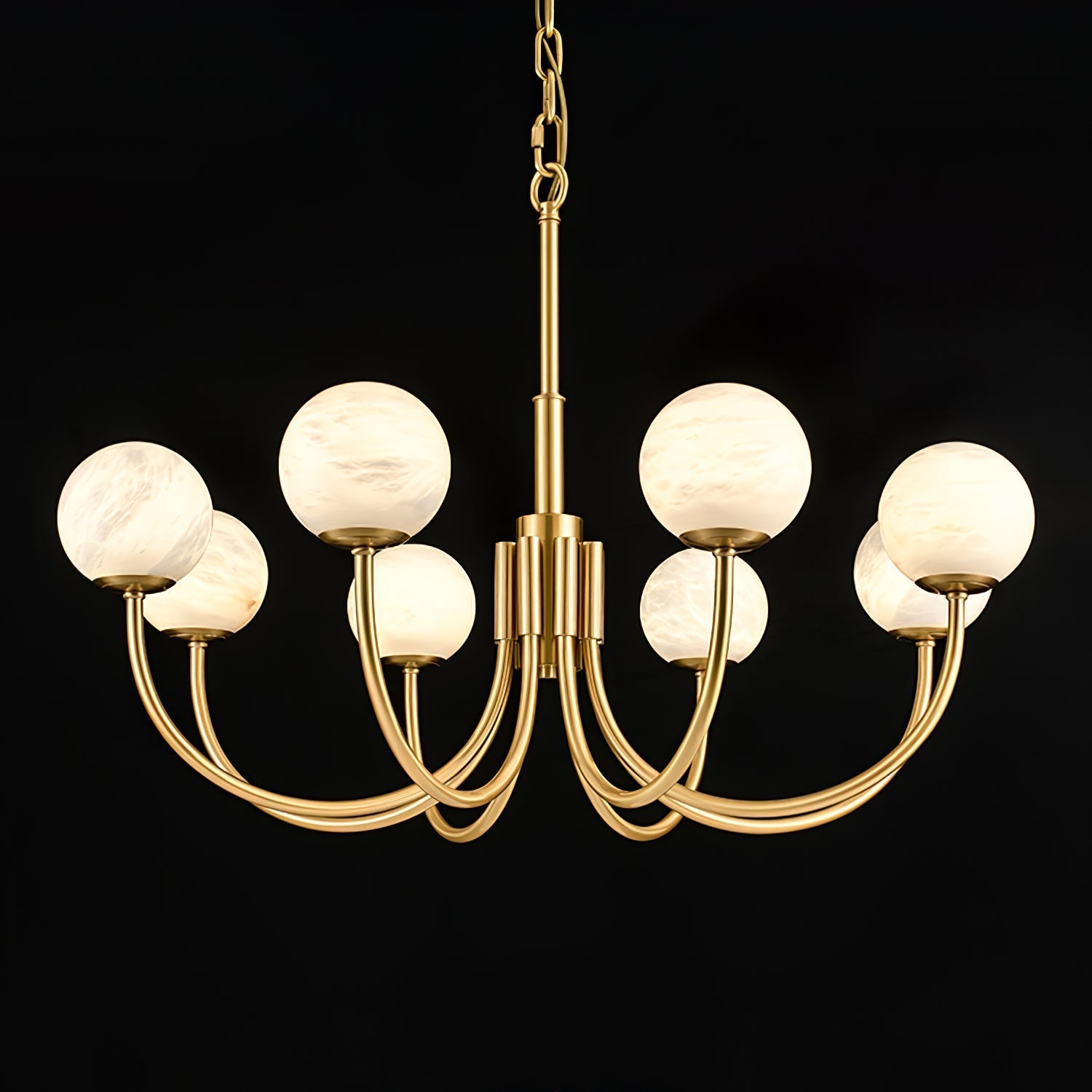 Alira Vintage Alabaster Chandelier Light - Letslighting