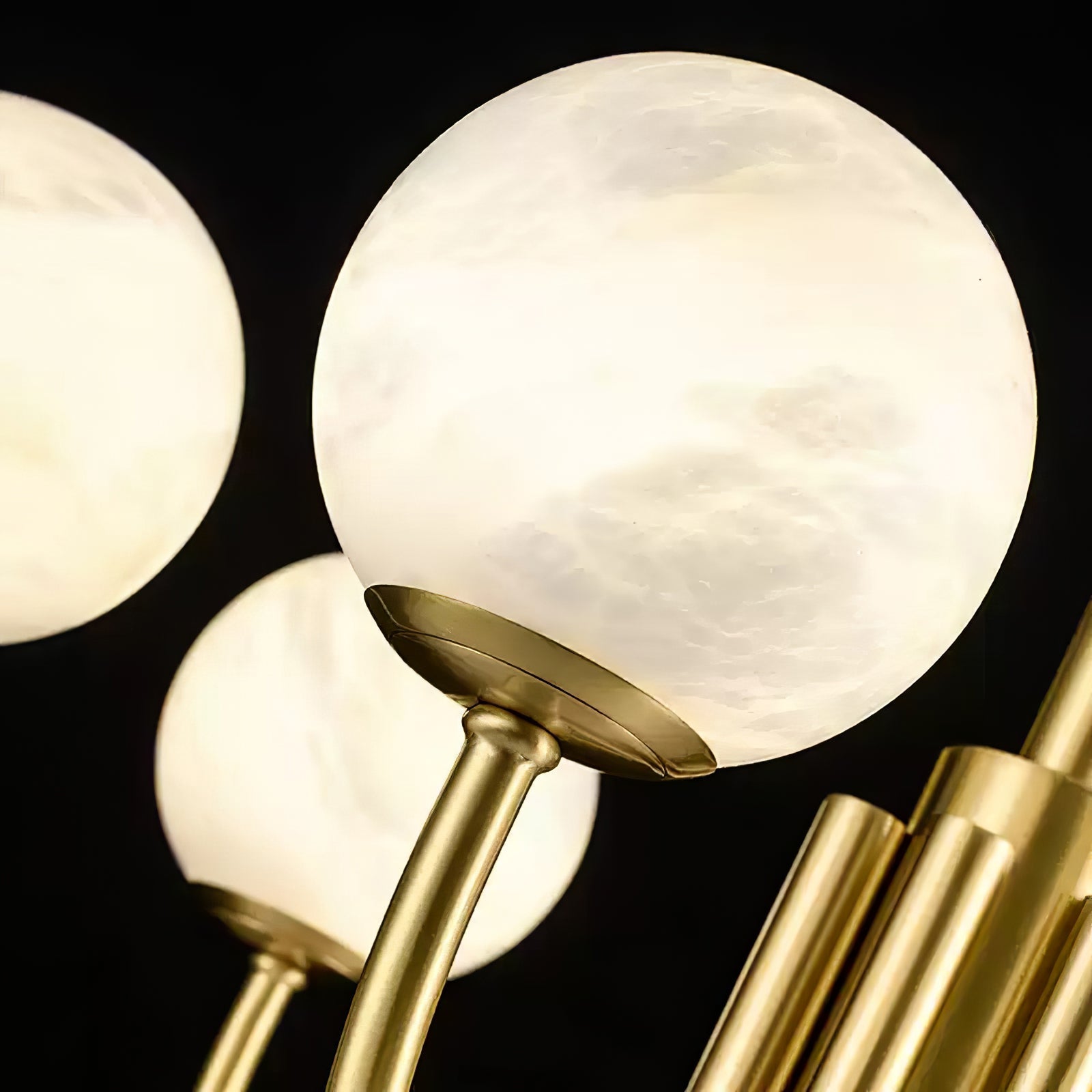 Alira Vintage Alabaster Chandelier Light - Letslighting
