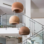 Spiral Vintage Wood Pendant Lamp - Lamp Outdoor