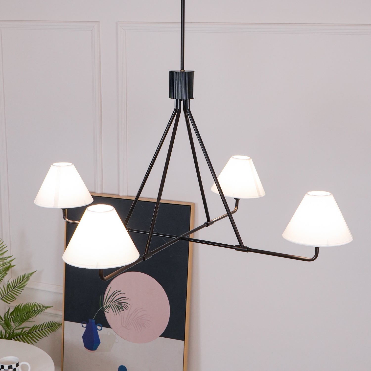 Aurora Chandelier Cone Shade Minimalist - Lamp Outdoor