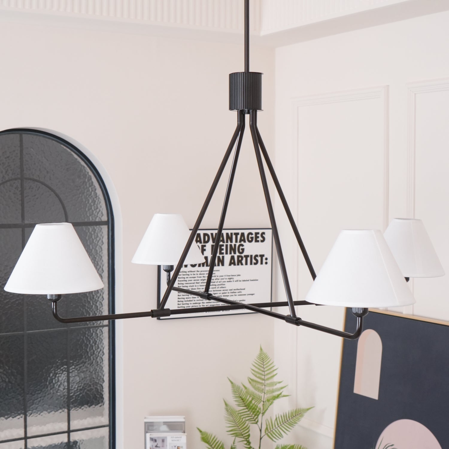 Aurora Chandelier Cone Shade Minimalist - Lamp Outdoor