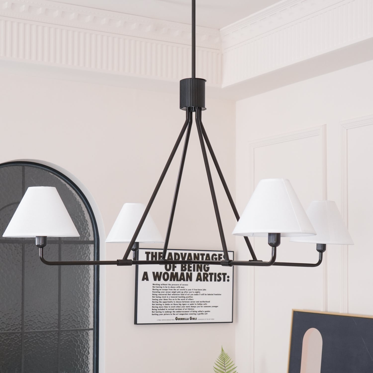 Aurora Chandelier Cone Shade Minimalist - Lamp Outdoor