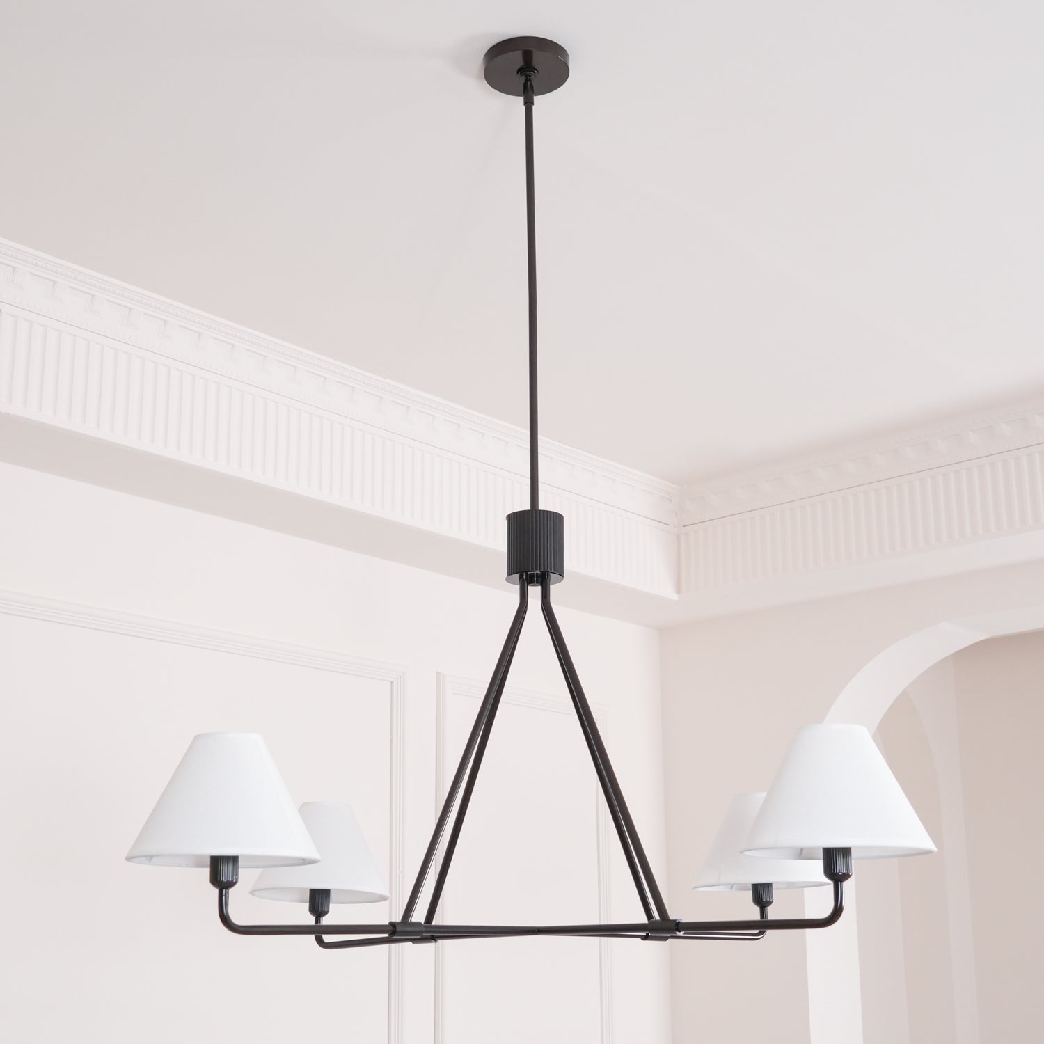 Aurora Chandelier Cone Shade Minimalist - Lamp Outdoor