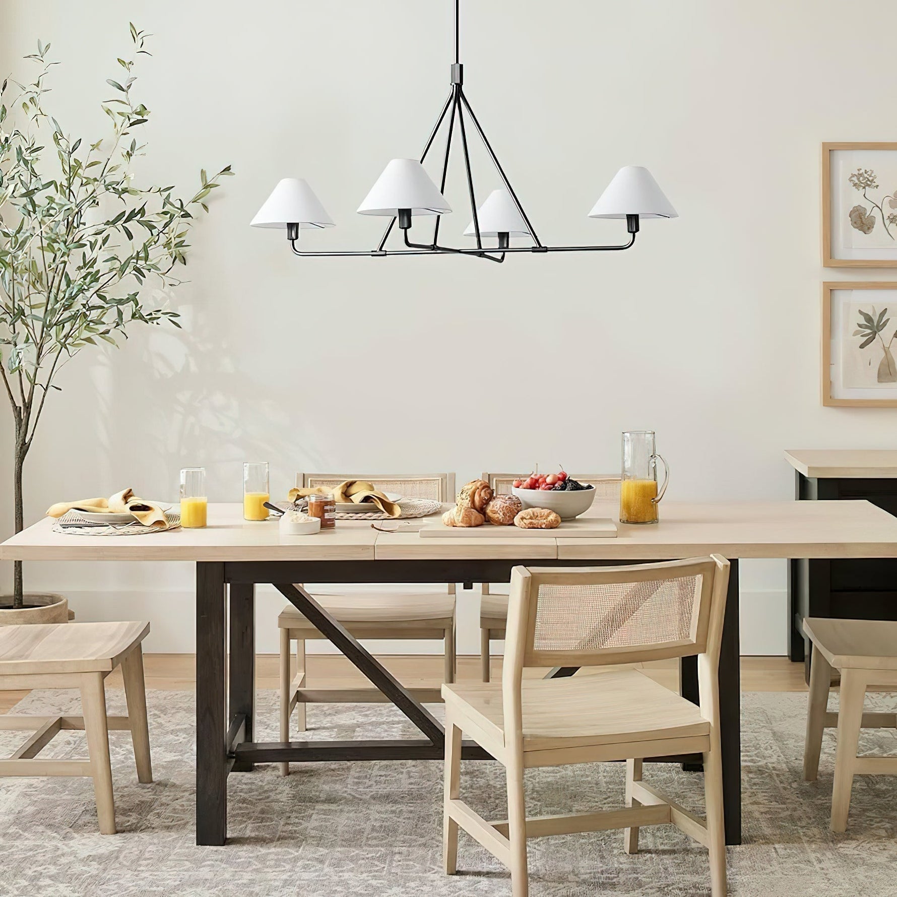 Aurora Chandelier Cone Shade Minimalist - Lamp Outdoor