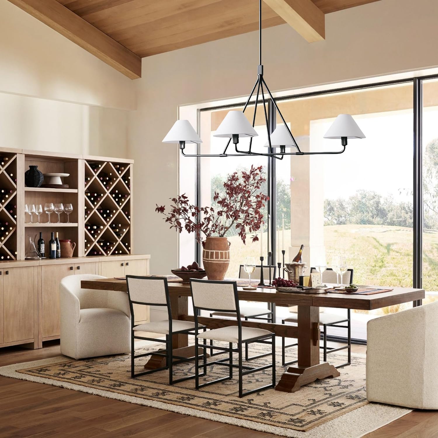 Aurora Chandelier Cone Shade Minimalist - Lamp Outdoor