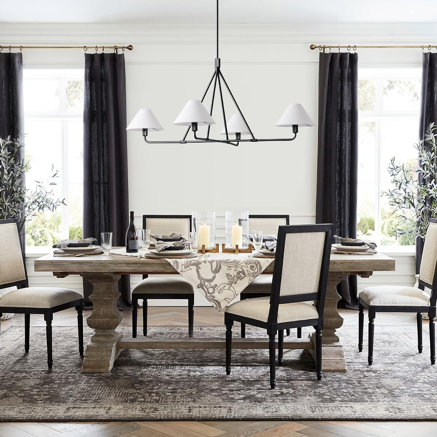 Aurora Chandelier Cone Shade Minimalist - Lamp Outdoor