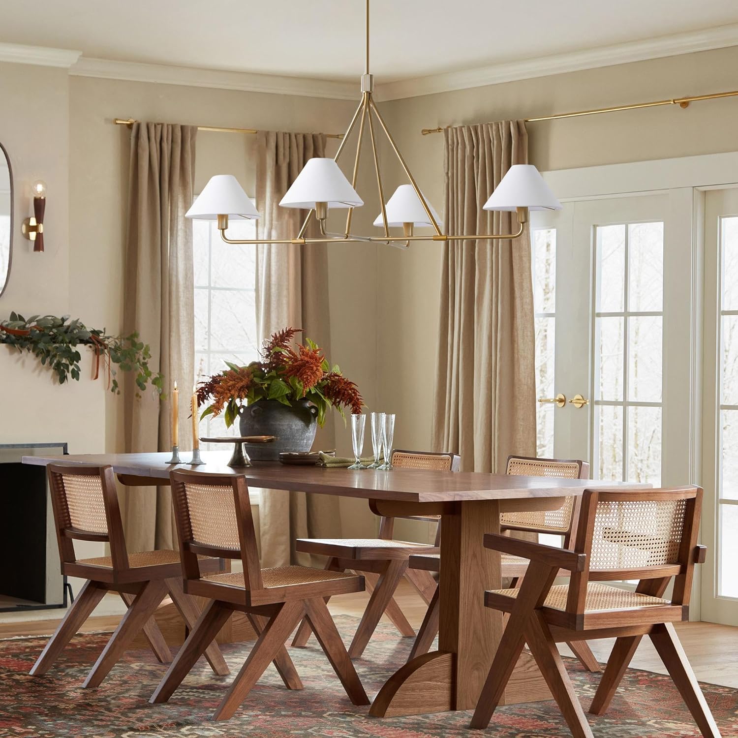 Aurora Chandelier Cone Shade Minimalist - Lamp Outdoor