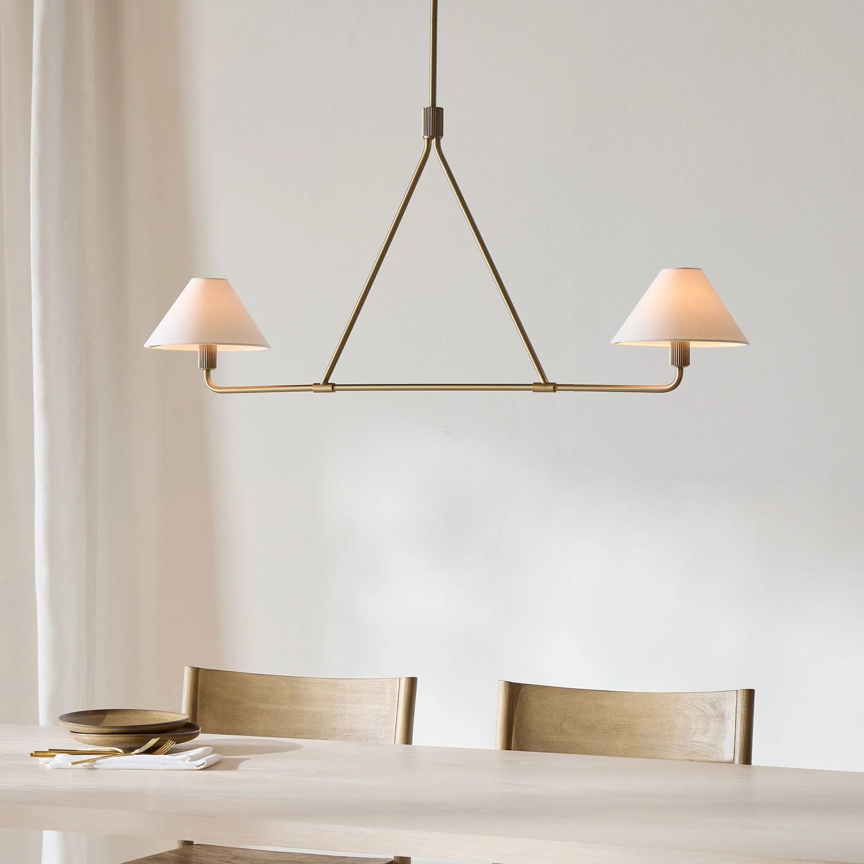 Aurora Chandelier Cone Shade Minimalist - Lamp Outdoor