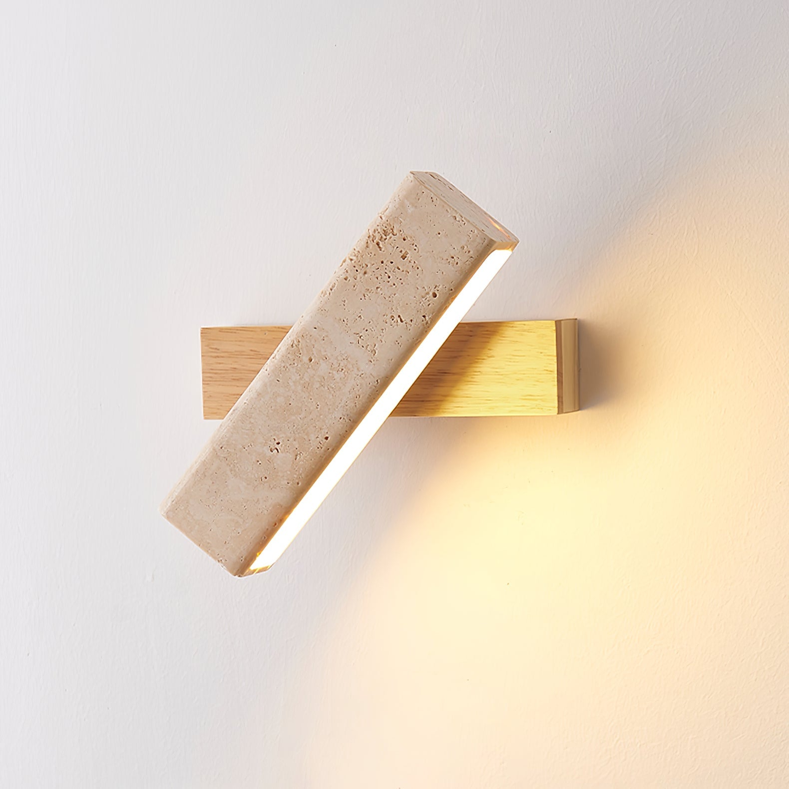 Esorora Rectangular Travertine Wall Light - Lamp Outdoor