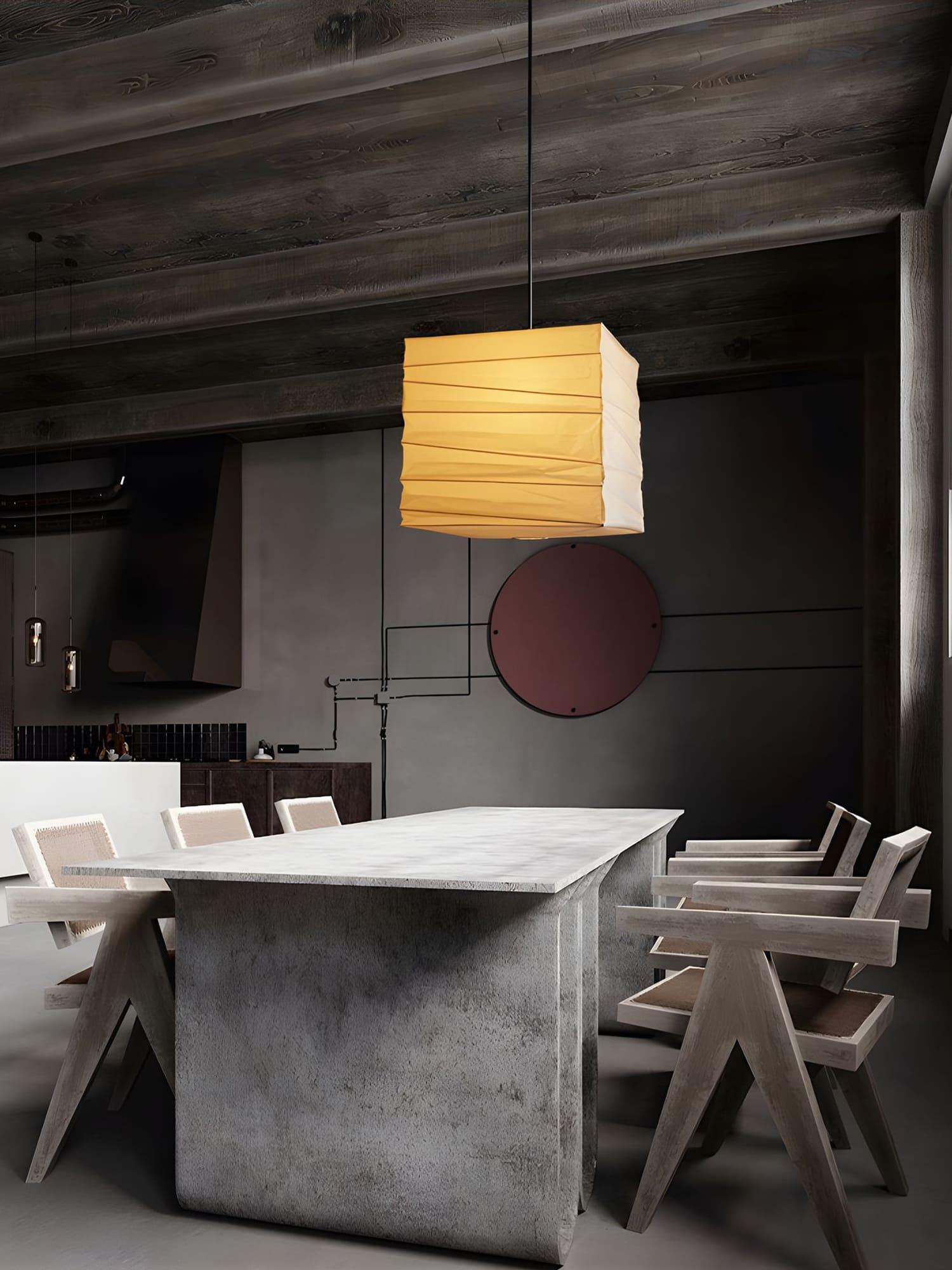 Ayla Paper Cube Pendant Lamp - Lamp Outdoor