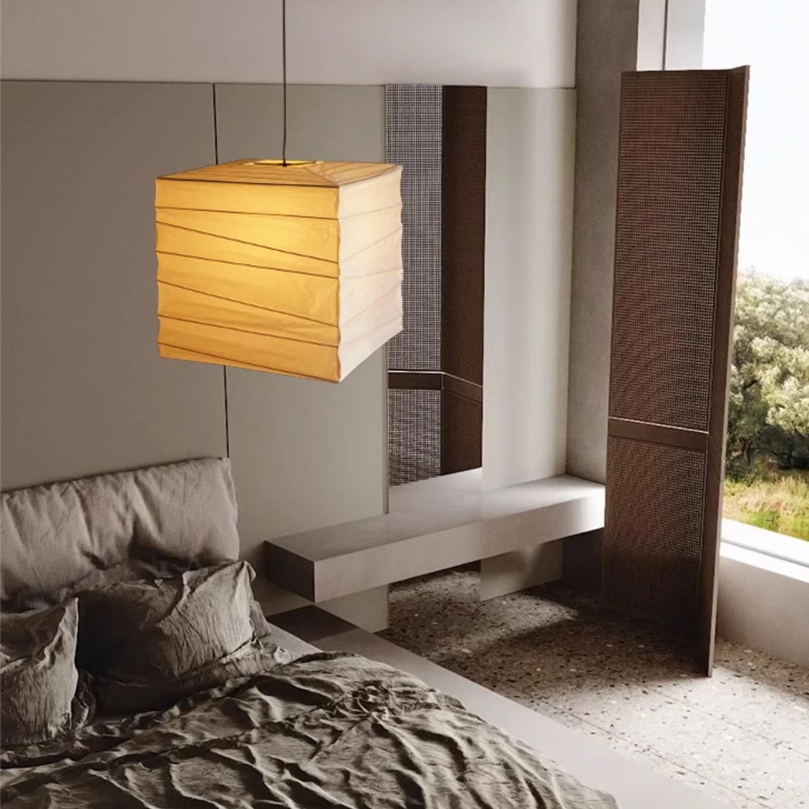Ayla Paper Cube Pendant Lamp - Lamp Outdoor