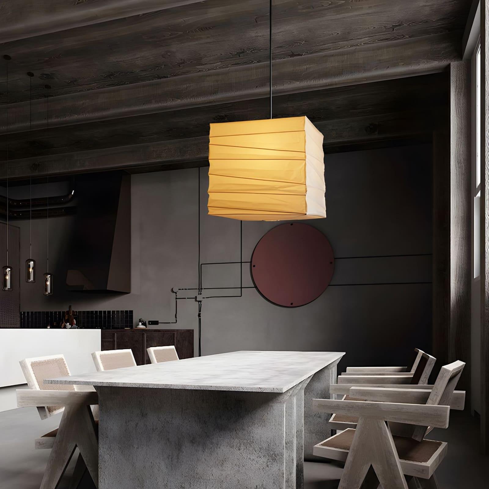 Ayla Paper Cube Pendant Lamp - Lamp Outdoor