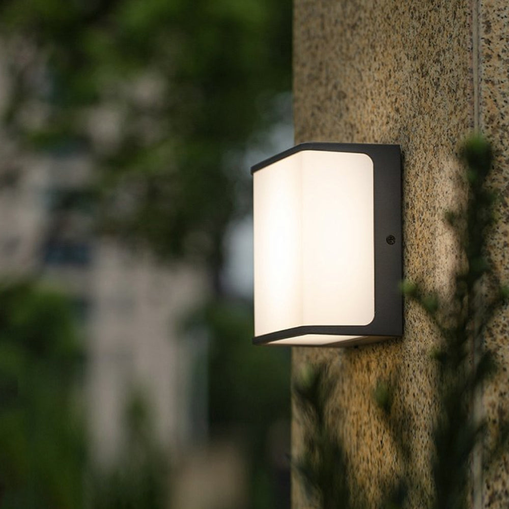 Ray Modern Minimalist Rectangular Acrylic Sensor Solar Outdoor Wall Lamp - Lamp Outdoor