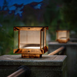 Ray Modern Rectangular Metal Glass Outdoor Lamp - - Lamp Outdoor