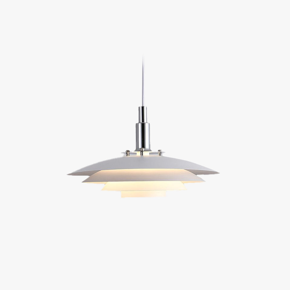Nylo Contemporary Minimalist Frisbee Shaped Metal Pendant Light - Lamp Outdoor