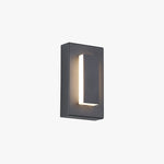 Arisha Modern Square Ring Metal Outdoor Wall Lamp, Dark/Gray Bronze - Lamp Outdoor