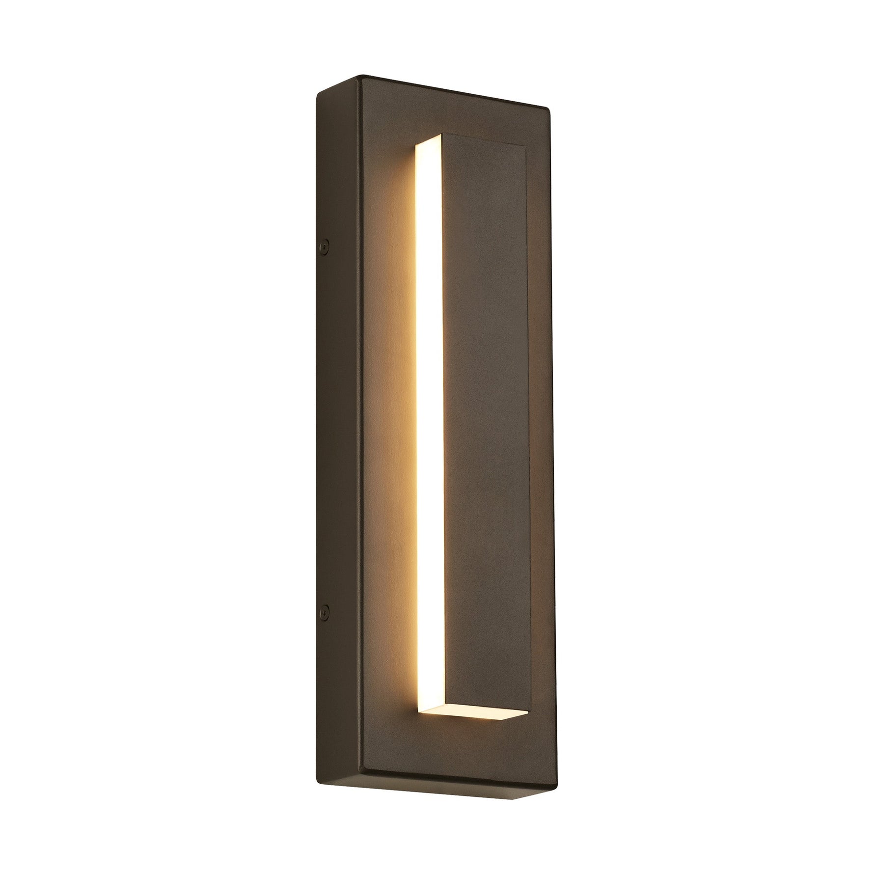 Arisha Modern Square Ring Metal Outdoor Wall Lamp, Dark/Gray Bronze - Lamp Outdoor