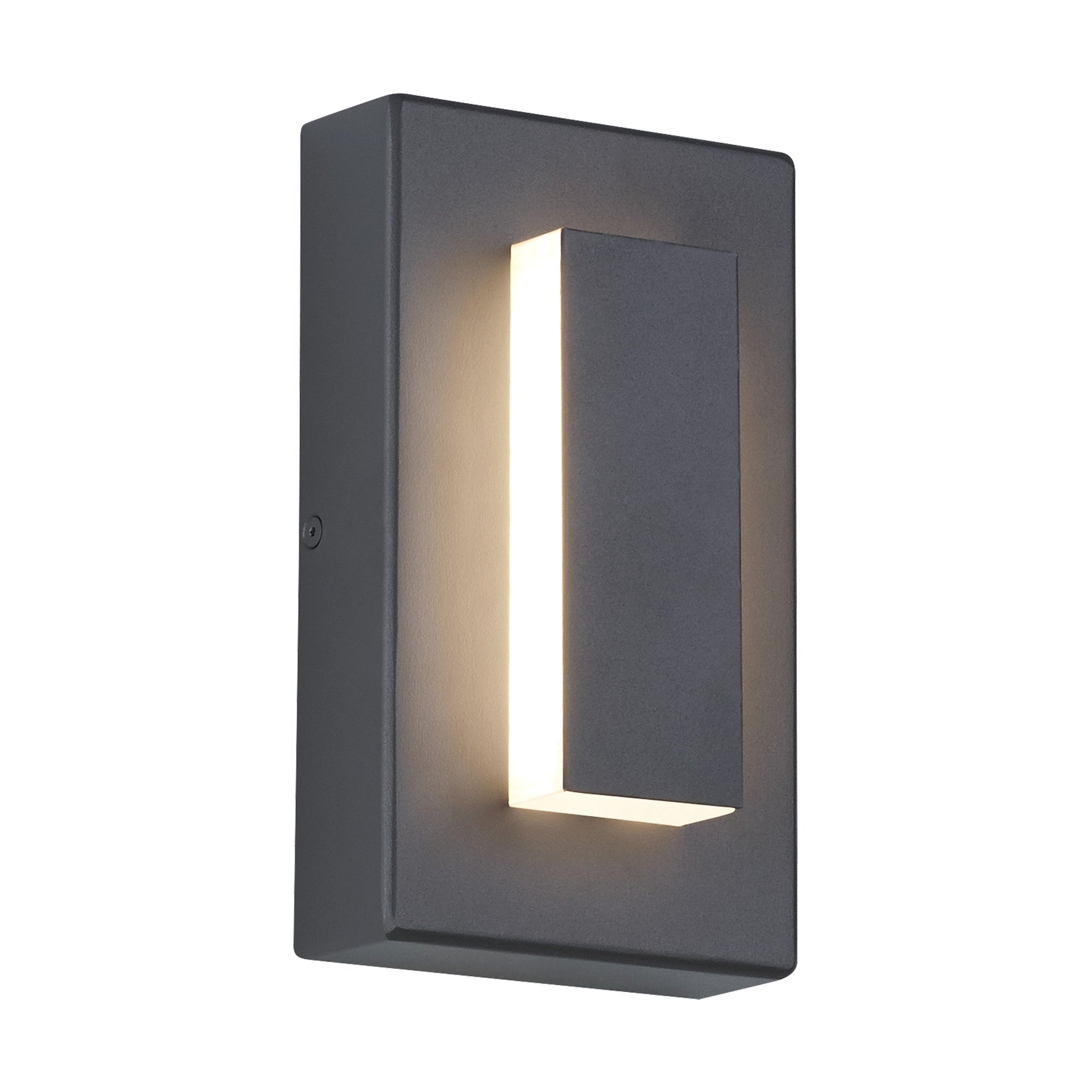 Arisha Modern Square Ring Metal Outdoor Wall Lamp, Dark/Gray Bronze - Lamp Outdoor