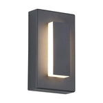 Kasso Modern Square Metal Outdoor Wall Lamp, Dark/Gray Bronze - Lamp Outdoor