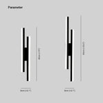 Cyral Minimalist Geometric Wall Lamp, Black/White - Lamp Outdoor